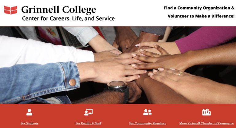 Community Partner Database site homepage